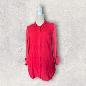 Splendid | EUC Women’s Mixed Knit Long Sleeves Top in Red Size Small S